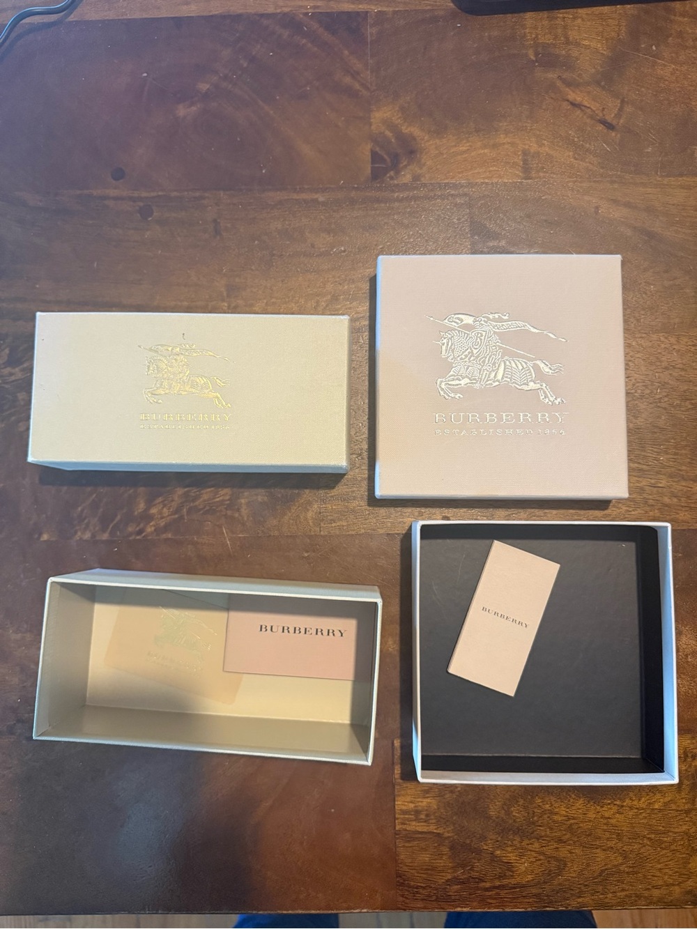 Burberry empty boxes
